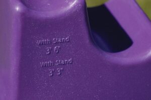 Molded height marks, jump up to 3'6
