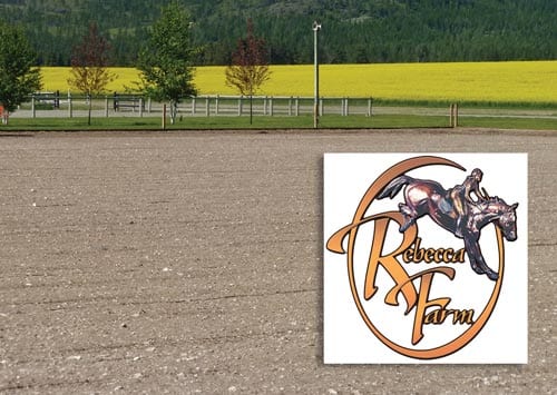 Footing Masters Blend Rebecca Farm arena and Logo