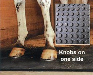 Rubber stall mats with knobs