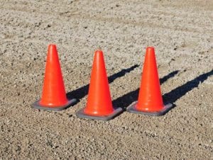 Orange training cones
