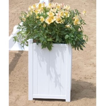 White decorative flower box