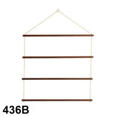 Brass and wood blanket rack tier 436B
