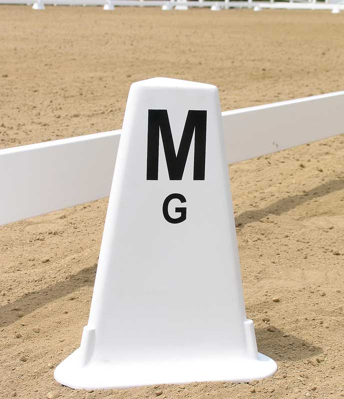 Shires Adhesive Dressage Arena Letters 8" x 7.5" White Set of Eight 