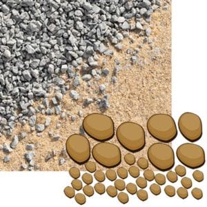 Sand gap graded with graphic