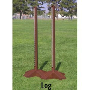 Log post horse jump standard