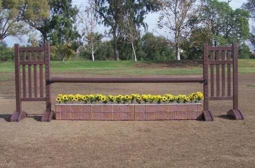 brown fence horse jump