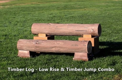 Timber log horse jump combo