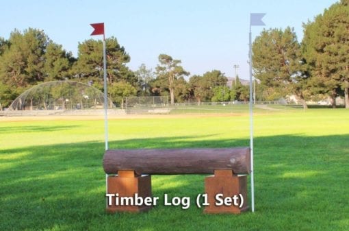 timber logs horse jumps