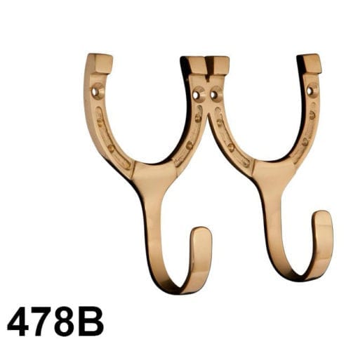 brass double horseshoe hooks