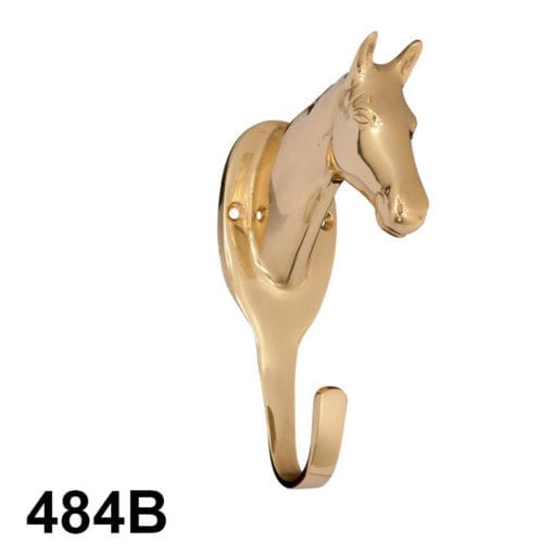 brass large horse head hook