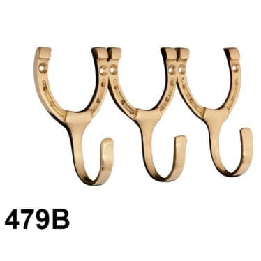 brass triple horseshoe hooks