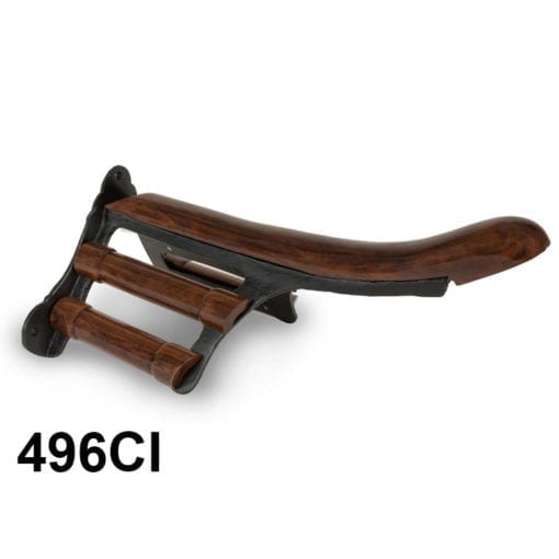 cast iron and wood saddle rack