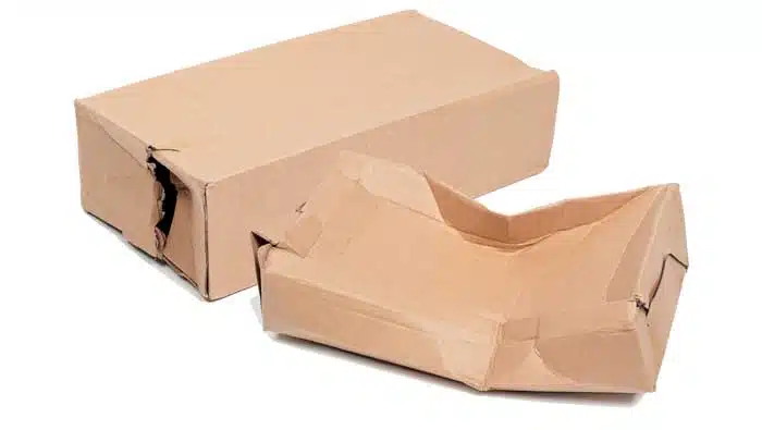 Two damaged boxes