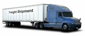 blue freight truck