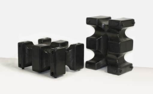 black horse jump cavaletti blocks