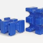 blue horse jump cavaletti blocks