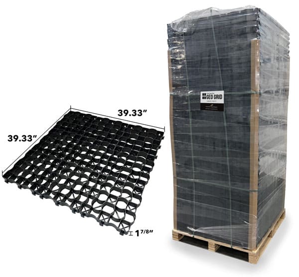pallet of stacked ground grids