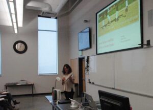 Heidi lecturing at Utah State b