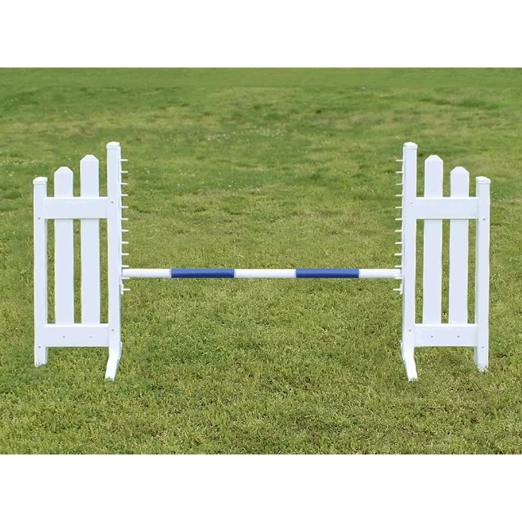 mini picket jump standards with pole on grass