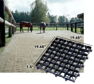 Geo Grid drainage mat with horse corral