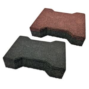 Black and Brick Red Rubber Pavers from Premier Equestrian