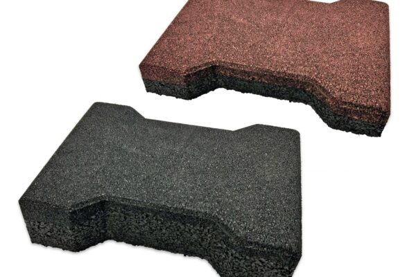 Black and Brick Red Rubber Pavers from Premier Equestrian