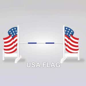 USA flag themed kid horse jump