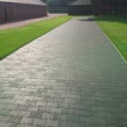 Rubber paver walkway on a property