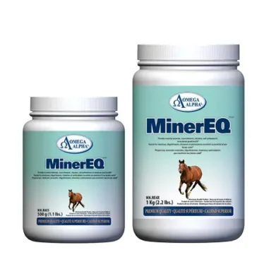 jars of Omega Alpha MinerEQ supplements