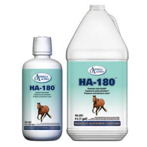 bottles of horse supplements