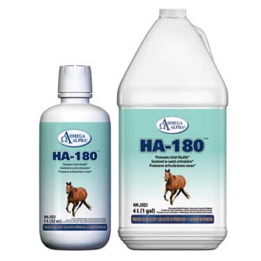 bottles of horse supplements