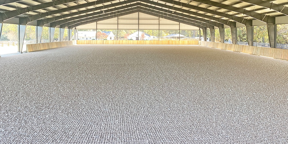 covered riding arena footing