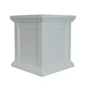 white flower box planter